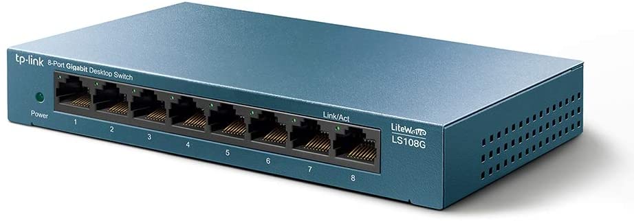  Switch TP-LINK LS108G, 8 Puertos, Gigabyte, 10/100/1000Mbps, Desktop Litewave, Carcasa metálica, Ultraligero con Super disipación de calor, Ahorro de Energía, Nuevo, garantia 1 año