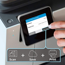 Impresora HP Multifuncion Officejet Pro 9020 imprime, copia, escanea, fax Pantalla tactil a color, duplex en ADF e impresion,doble bandeja, 22 ppm negro y 18 ppm en color Usb-Wifi-Ethernet Reformada para que trabaje sin chip
