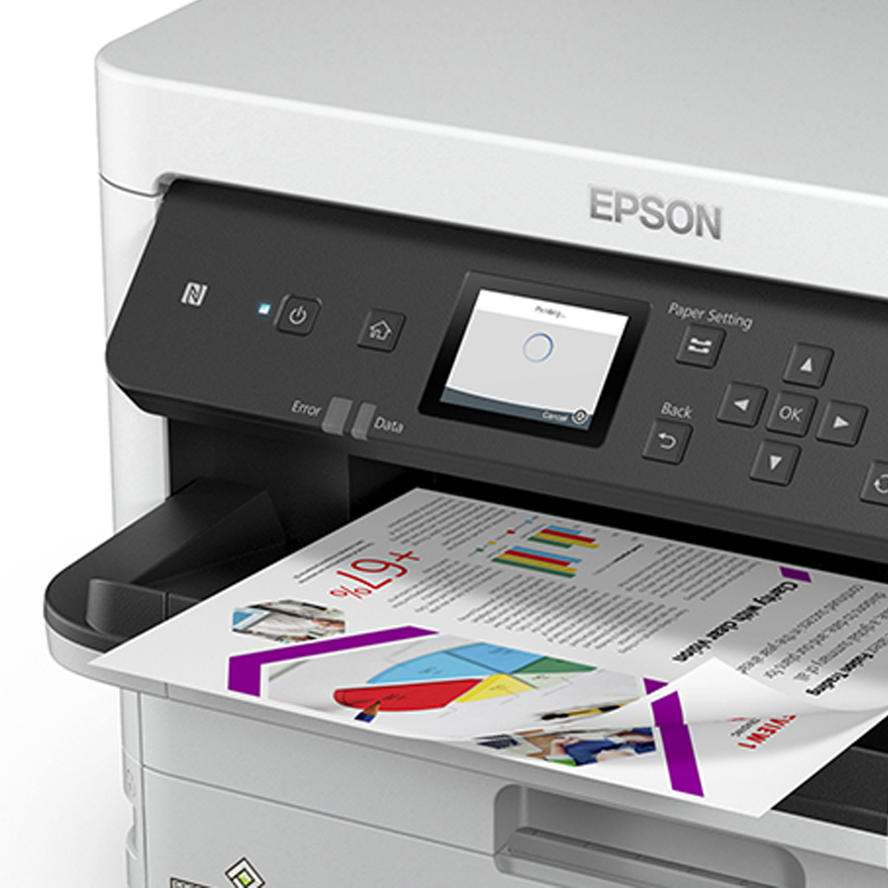 Impresora Epson WorkForce Pro C-5290, hasta 34 ppm negro y color, WiFi, A4, Ethernet, Duplex, SIN ESCANER, Ecotank pigmentada