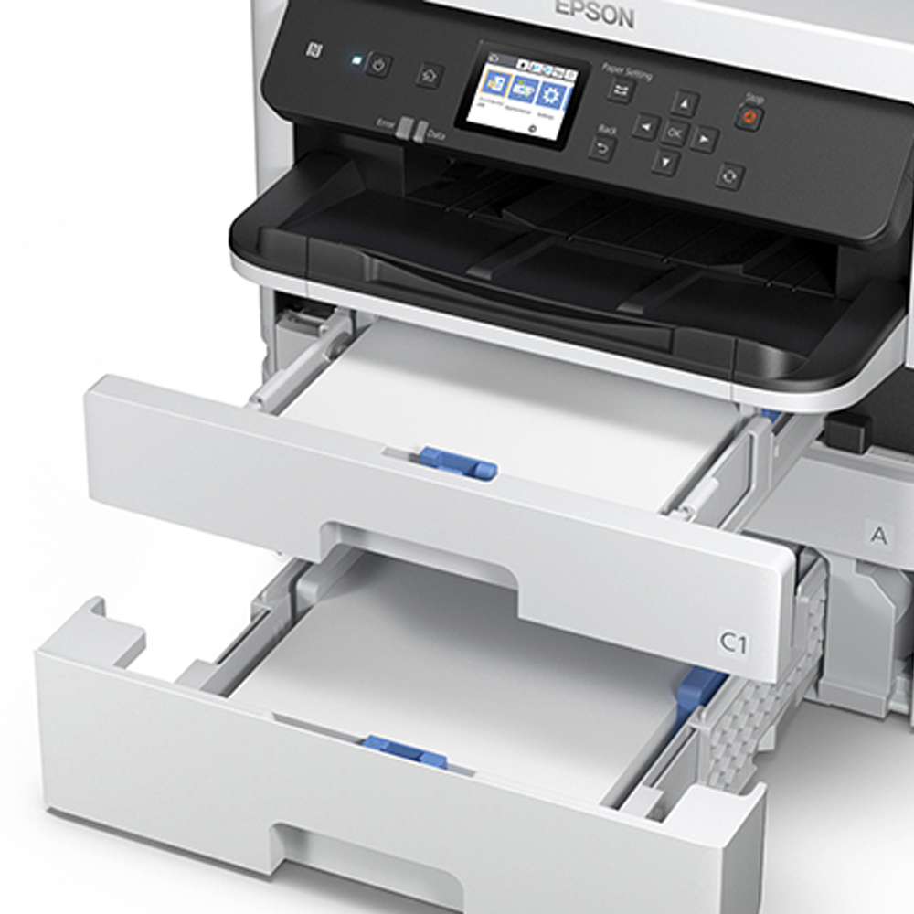 Impresora Epson WorkForce Pro C-5290, hasta 34 ppm negro y color, WiFi, A4, Ethernet, Duplex, SIN ESCANER, Ecotank pigmentada