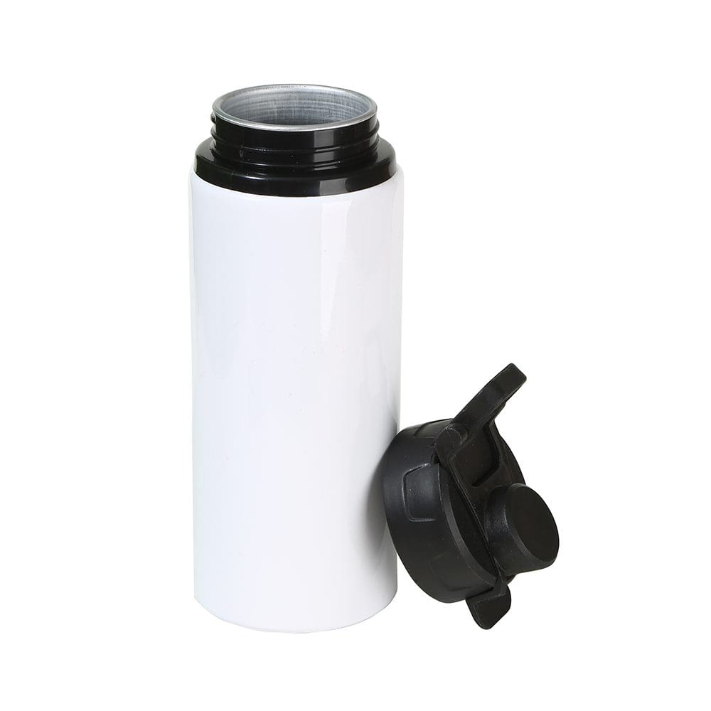 Tomatodo de aluminio Sublimable, blanco, 600ml, Tapa de color black