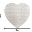 Rompecabezas para Sublimacion en forma de Corazon 23.7x19.5cm, 79 piezas