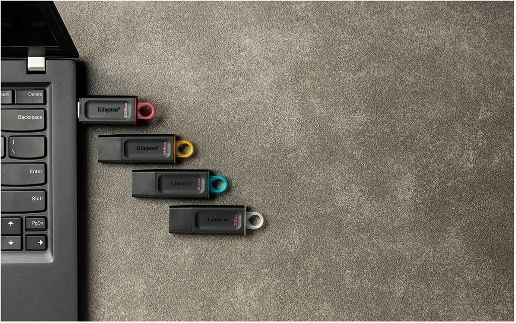 Flash Memory Kingston DataTraveler Exodia 64Gb, Usb, 3.2, G1, color negro turquesa