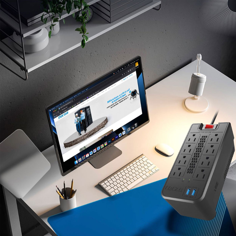 Regulador de Voltaje Forza FVR-1221USB 1200VA, 600W, 8 tomas,  2 USB, Nuevo, garantia 1 año