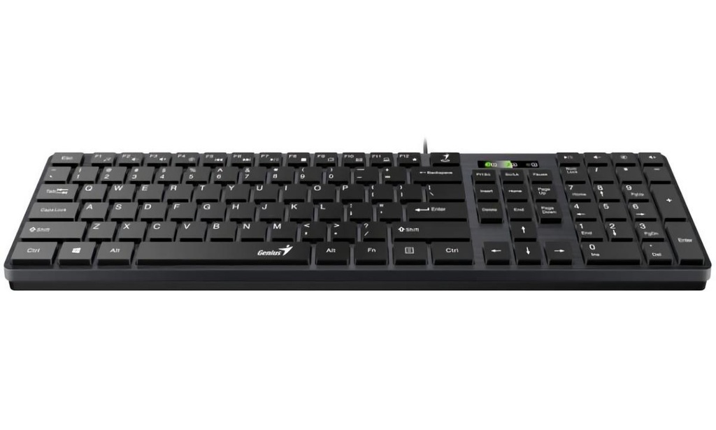 Combo Teclado + Mouse Genius Slimstart 126, Multimedia, Usb, Alambrico,  Black