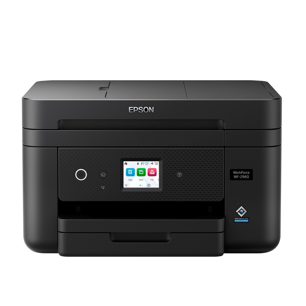Impresora Epson WF-2960: Multifuncion impresora-copiadora-escaner fax, Duplex en impresion A4, Wifi, USB, Pantalla color, Bandeja posterior 150 hojas, 33 paginas/minuto Black, 20 paginas/minuto Color, nueva, SELLADA sin sistema, reformada para colocar CISS