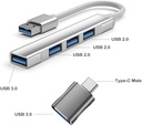 Hub Usb 3.0 Tipo A Ultra Slim 4 Puertos Para Pc, Notebook