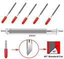 Set de 3 Cuchillas Roland para Plotter de Corte Roja 45º Grados