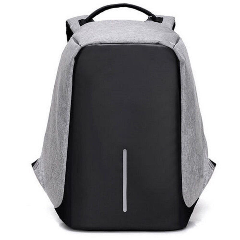 Mochila antirrobo para portatil 14", Multiples compartimentos, resitente al agua y salpicaduras, cierre secreto, con Puerto para Power Bank, color negro