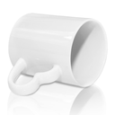 Jarro para sublimación 11oz con Asa de corazón blanco, AAA importado