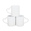 Jarro para sublimación 11oz con Asa de corazón blanco, AAA importado