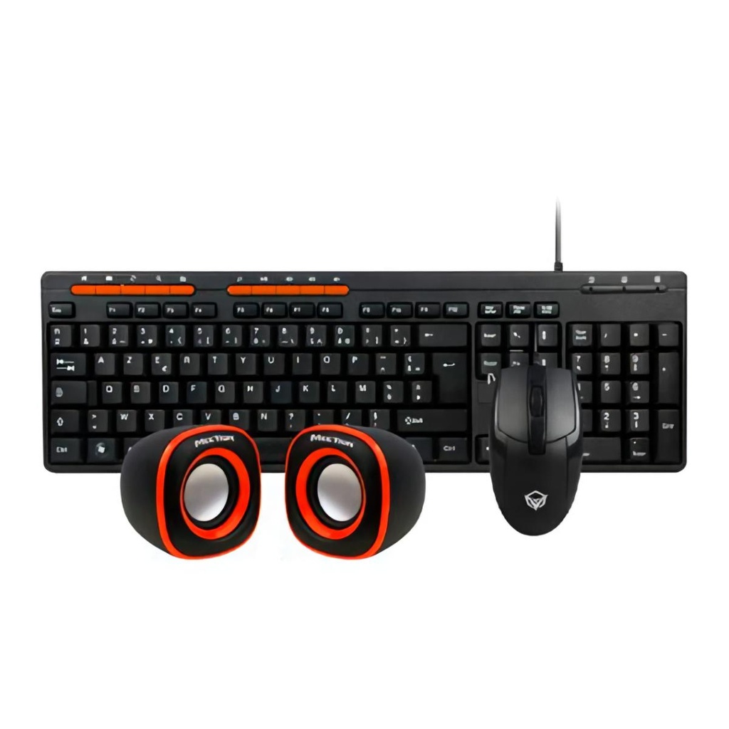 Combo MT-C105 Teclado + Mouse + Parlantes + Mouse pad, Usb, Alambrico, Black