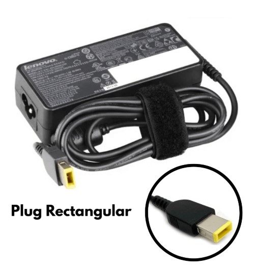 Cargador Laptop LENOVO 20V/4.5A/90W, Plug Rectangular, Original