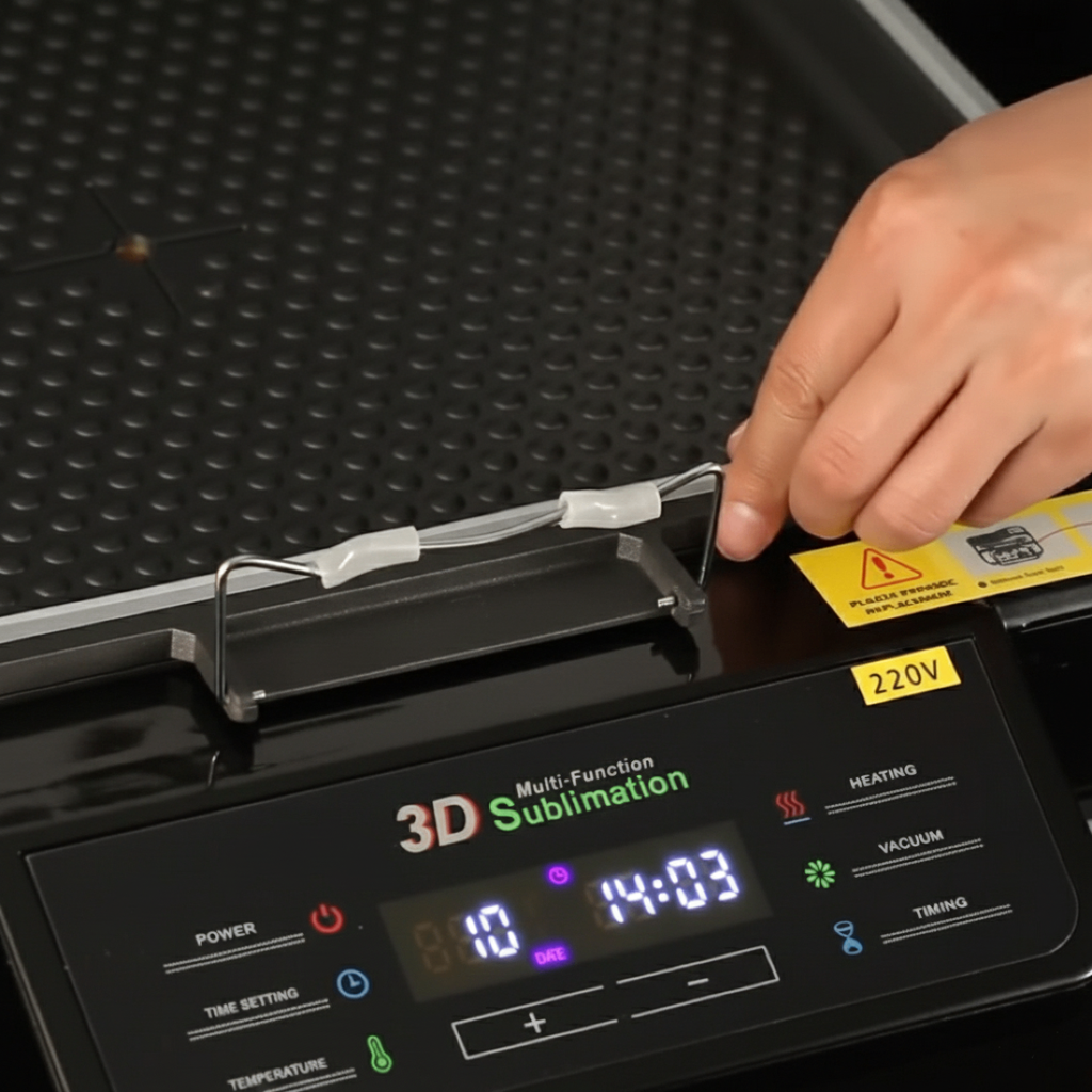 Horno para Sublimacion 3D + kit de Accesorios incluye: Guantes, 3 Elasticos para jarros, 1 membrana de repuesto, 1 manguera, 1 goma de cierre de repuesto