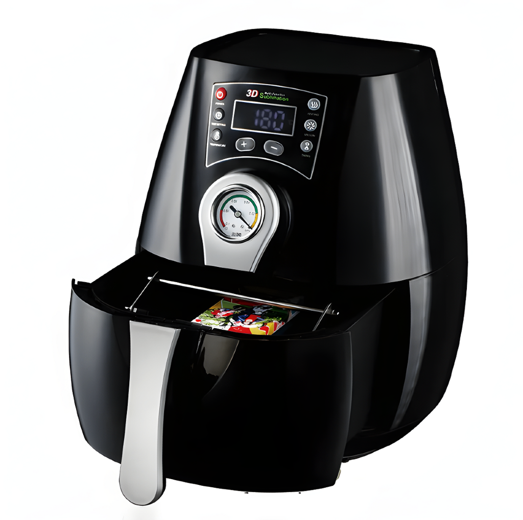 Mini Horno para sublimacion 3D incluye 4 abrazaderas para jarros de 11oz, 1 accesorio para platos, 1 accesorio para 4 shoots tequileros, 1 accesorio para tomatodo, 1 accesorio para jarro cervecero, 110v