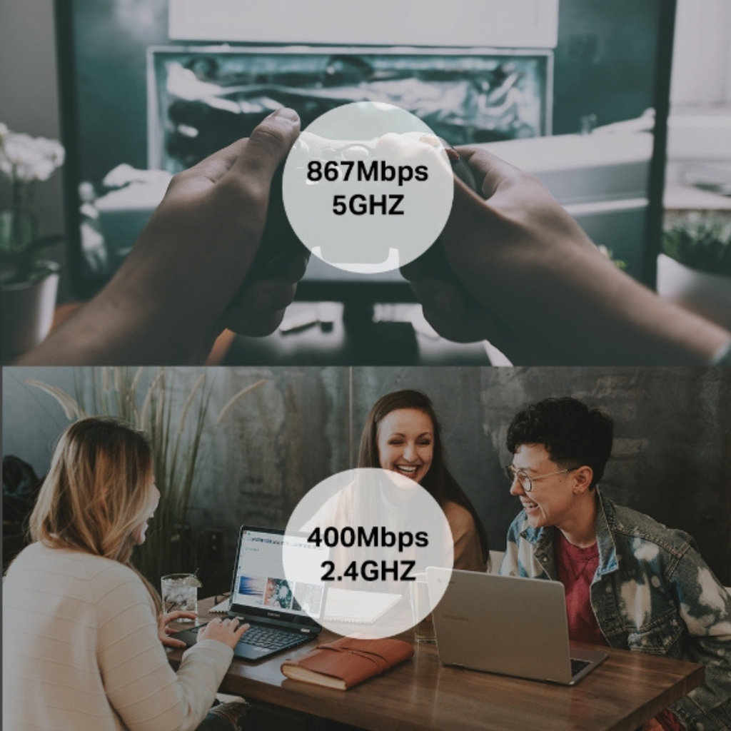 Adaptador Tplink Inalambrico  Archer T3U  MINI AC1300 DUAL BAND 867MBPS A 5GHZ + 400MBPS A 2.4GHZ/USB