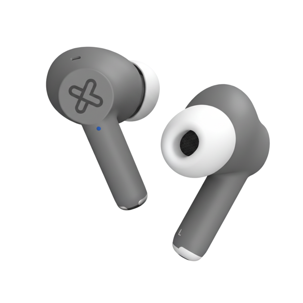 AUDIFONO + MICROFONO KLIP XTREME IN EAR BLUETOOTH - TACTIL- GRIS (KTE-015BK)