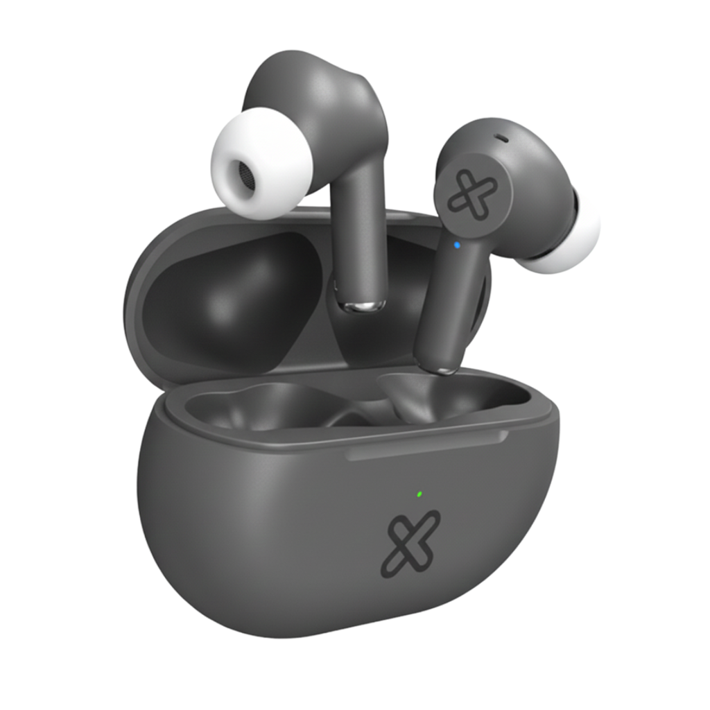 AUDIFONO + MICROFONO KLIP XTREME IN EAR BLUETOOTH - TACTIL- GRIS (KTE-015BK)