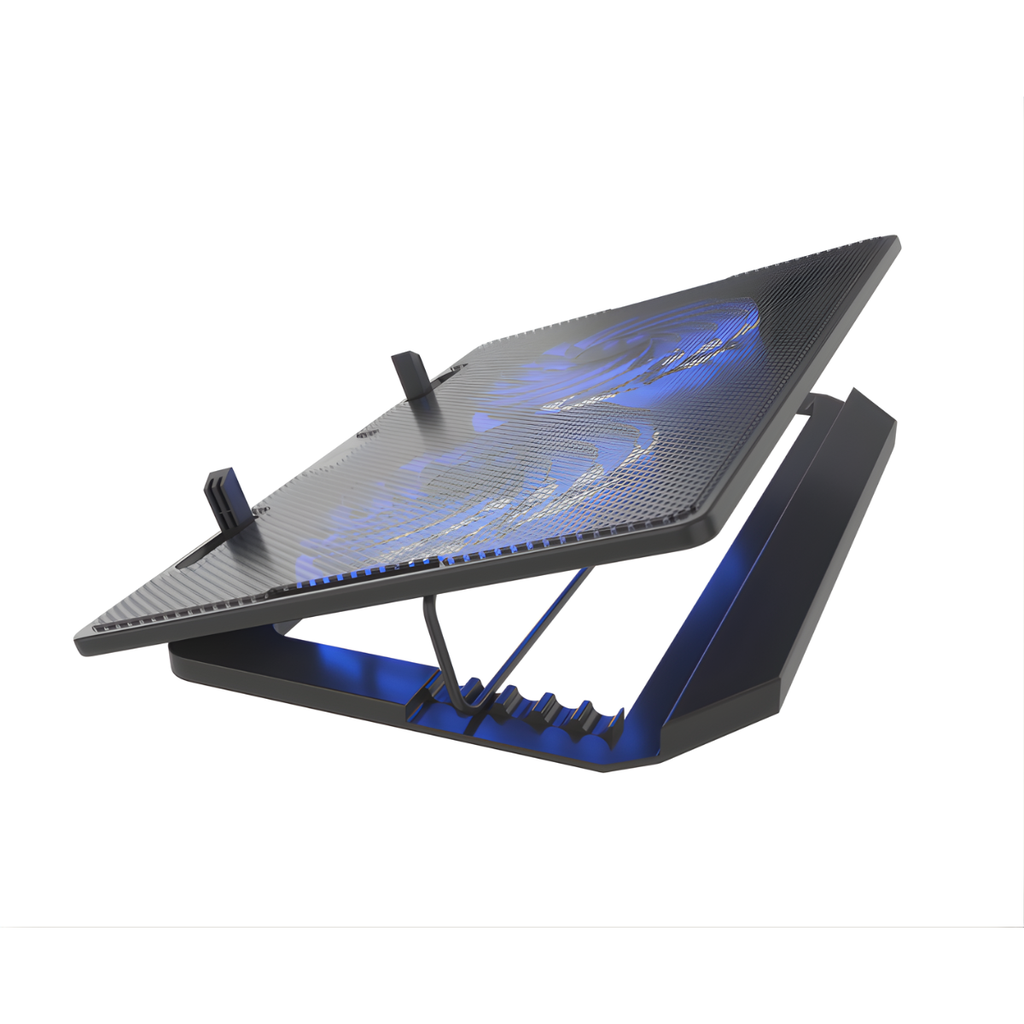 Base Enfriadora Laptop Xtech XTA 155, 2 Ventiladores grandes silenciosos,  reclinacion regulable, Usb, 10 hasta 15.6 pulgadas, Luz led