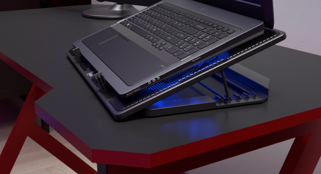 Base Enfriadora Laptop Xtech XTA 155, 2 Ventiladores grandes silenciosos,  reclinacion regulable, Usb, 10 hasta 15.6 pulgadas, Luz led