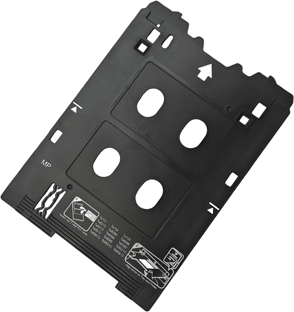 Bandeja para impresion de tarjetas Pvc Inkjet Canon TS8220, TS8310, TS8320, TS8322, TS8330, TS8340, TS8350, TS8351, TS8352, TS8360, TS8370, TS8350, TS8390, TS8391, TS8392, TS9510, TS9520, TS9530, TS9540, TS9550, TS9560, TS9570, TS9580