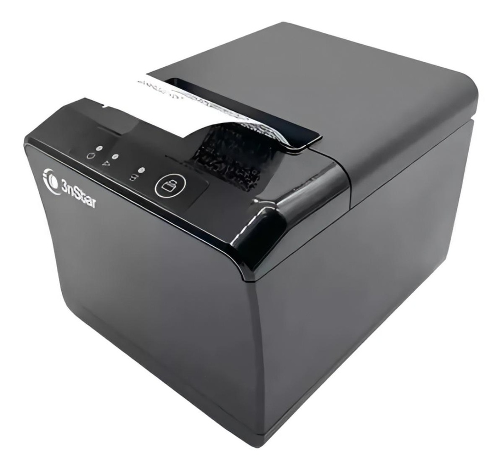 Impresora 3Nstar RPT004 Termica, Lan Ethernet, Usb, Serial, Cortador Automatico, 79.50mm+Rollo Termico 