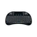 Mini teclado para Smart TV inalámbrico recargable, iluminación LED, black