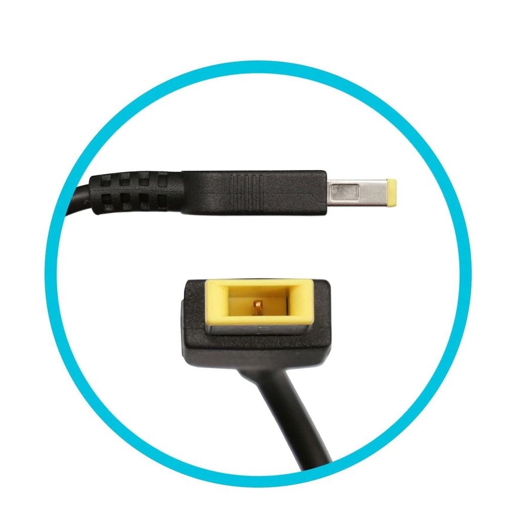 Cargador Laptop LENOVO 20V/4.5A/90W, Plug Rectangular, Original