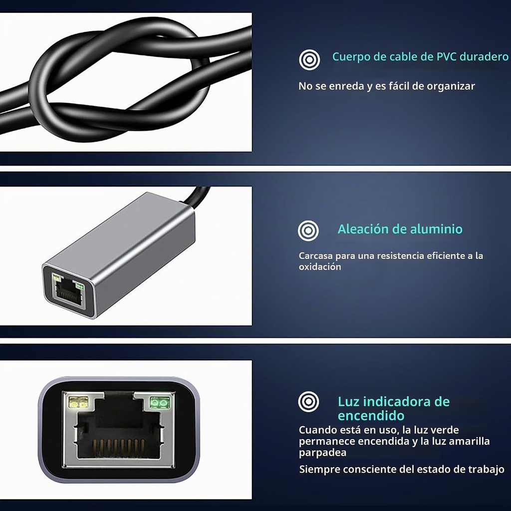 ADAPTADOR DE RED USB A  RJ-45