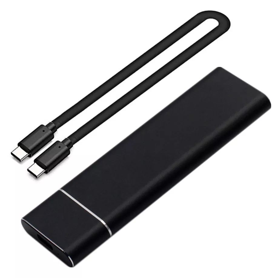 Encluoser M.2 Dual Usb & C para Discos M.2 SSD 3.1, Puerto C y Usb, Negro