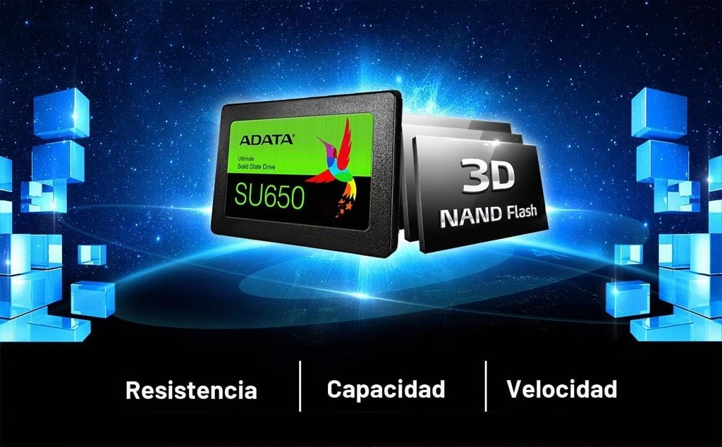 Disco Adata SSD 256Gb 2.5, SU650 520MB/s 450MB/s