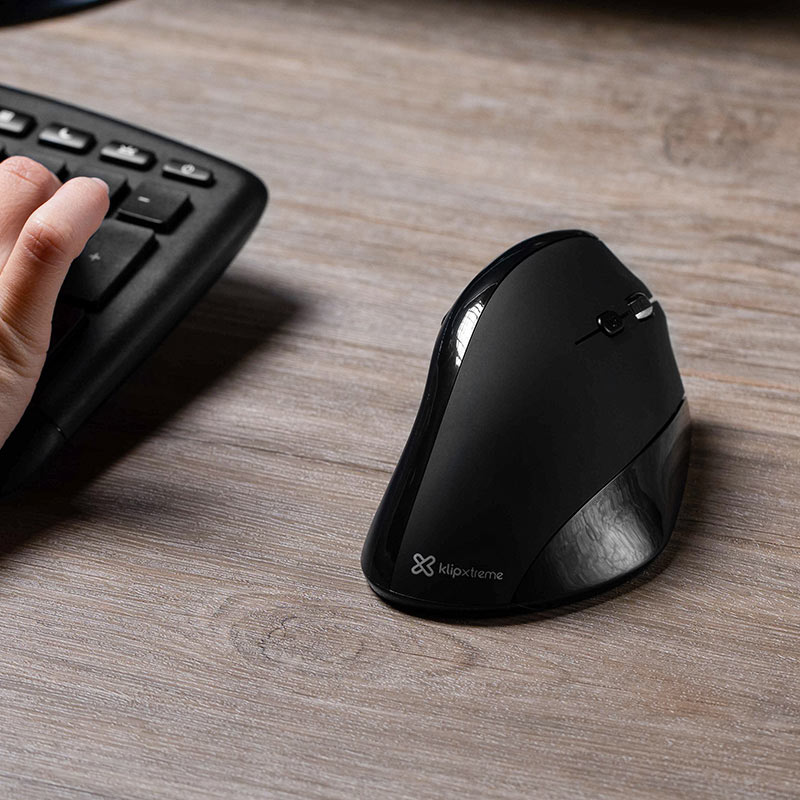 KX KMW390 Wireless Vertical Mouse Ergonómico 2.4 GHz Black