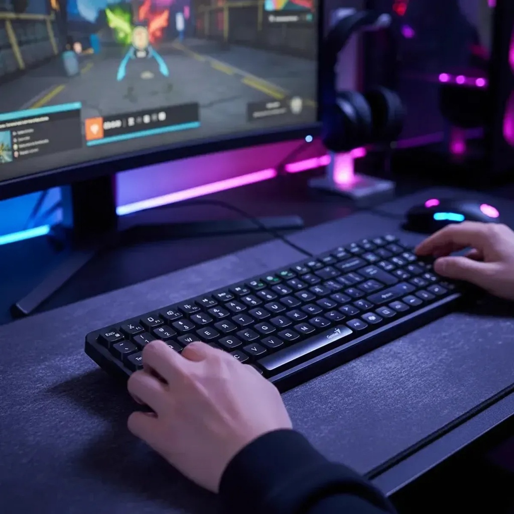 TECLADO GENIUS LUXEMATE 120 NEGRO USB COMPACTO