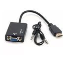 Cable Adaptador Convertidor  HDMI Macho a VGA Audio, completo