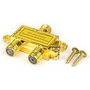 Divisor de cable coaxial digital de 2 vias, 2.5 GHz 5-2500 MHz, compatible con RG6, funciona con TV HD, satelite, Internet de alta velocidad, amplificador, antena, resistente a la corrosion