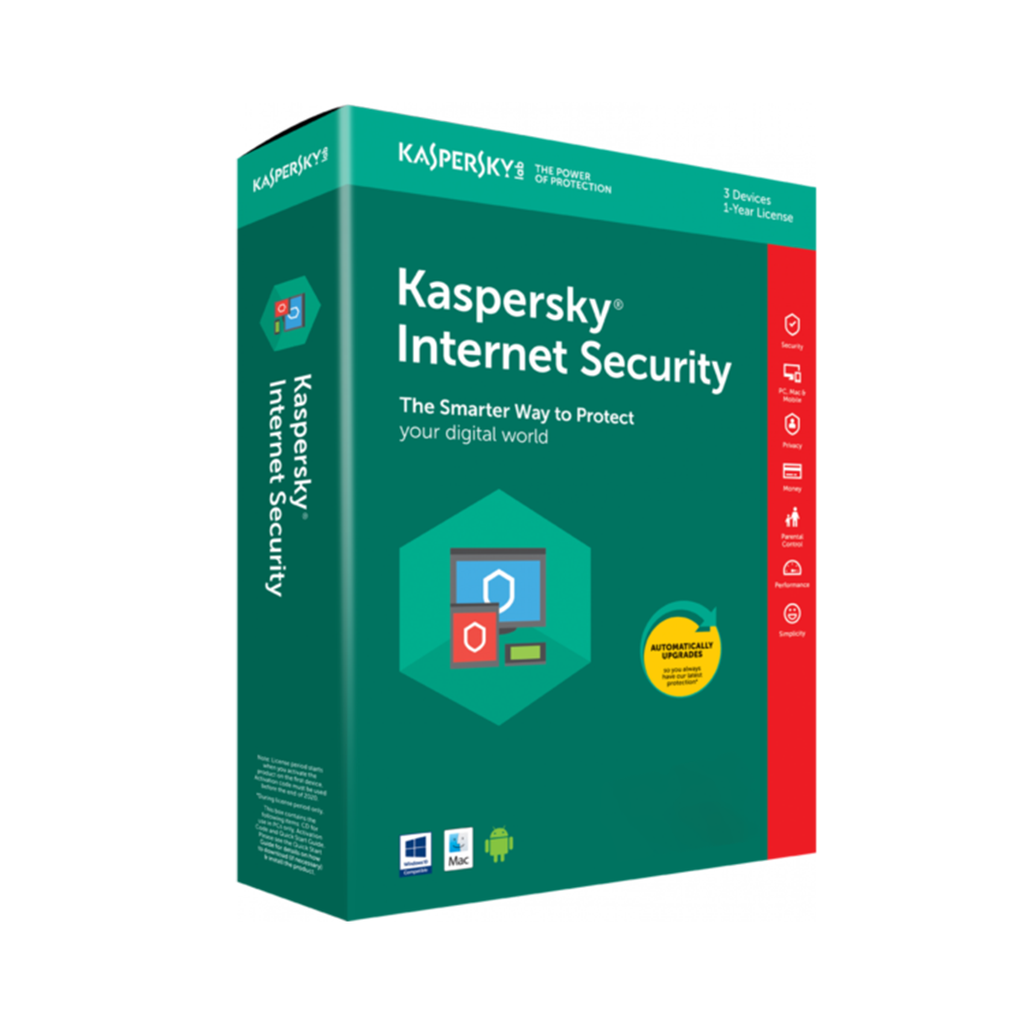 Licencia Antivirus Kaspersky  Internet Security,  Multiplataforma, 1 Pc,  1 año