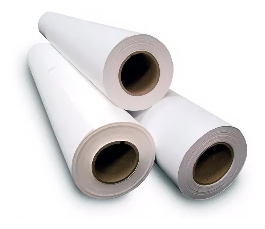 Rollo Papel Bond A0 75 Gramos 90cm x 50 metros, Tubo de 2 pulgadas con caja