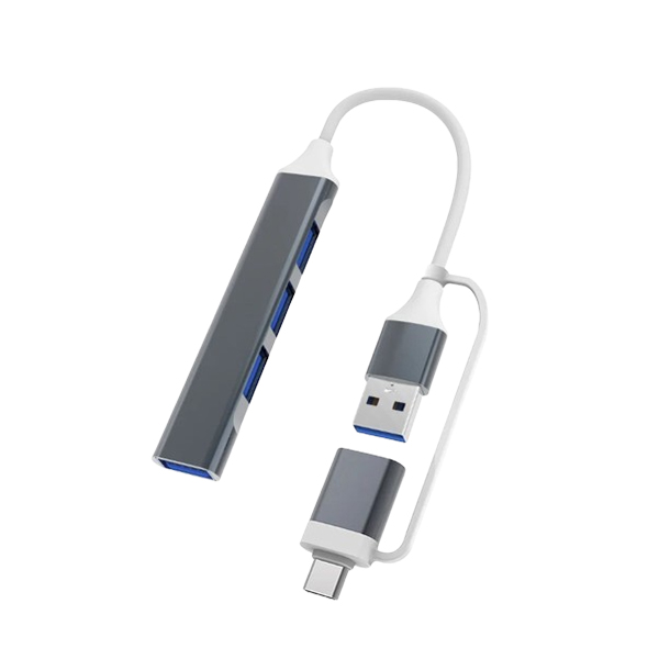Hub Usb 3.0 Tipo A Ultra Slim 4 Puertos con OTG USB-C