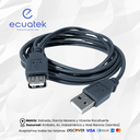Cable Extension Usb Macho A Usb  Hembra  2.0, 1.80mts