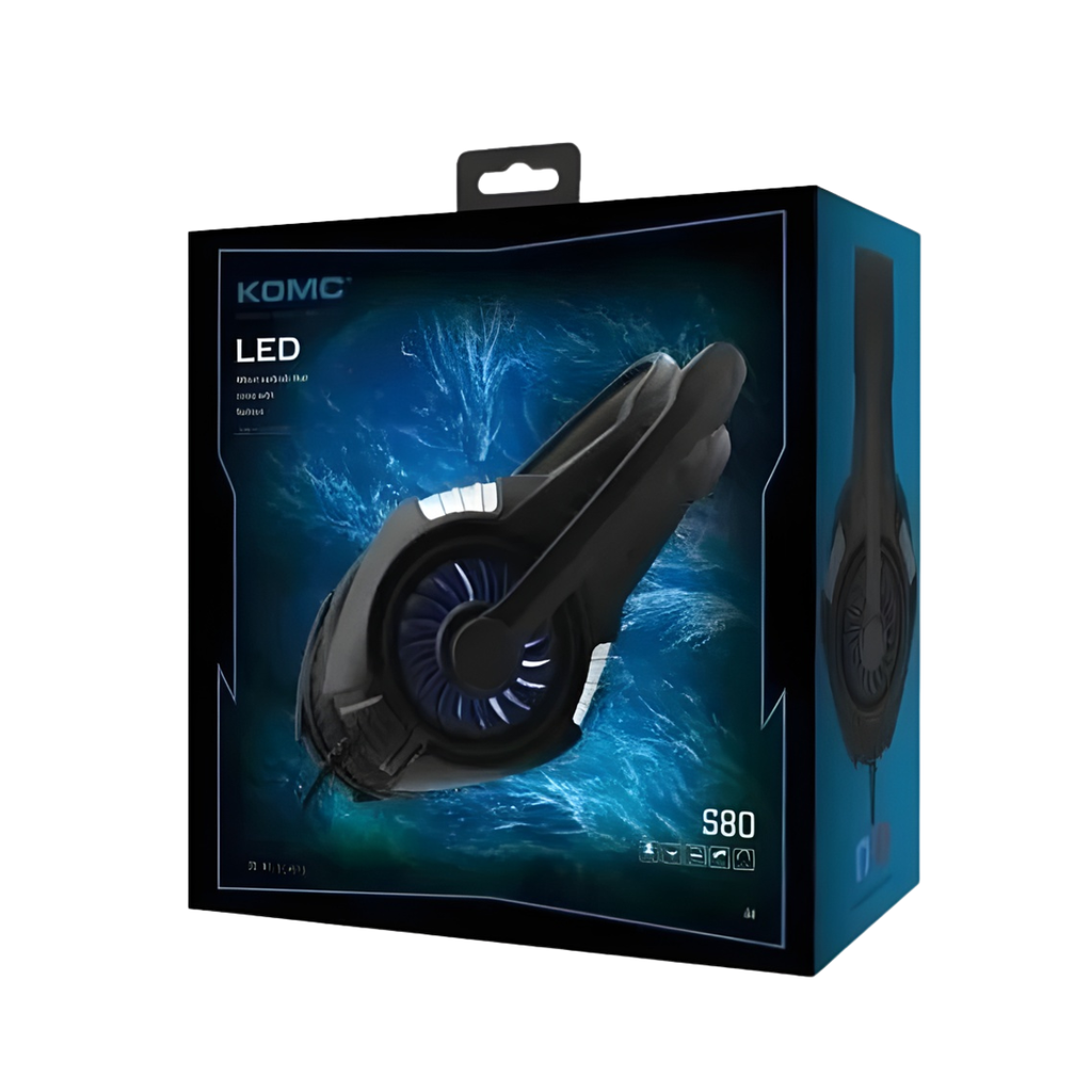 Audifono con Microfono Gamer KOMC S80, Usb, Plug 2x3.5mm, Control de volumen