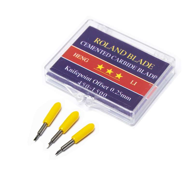 Set de 3 cuchillas Roland para Plotter de Corte Amarilla 30º Grados