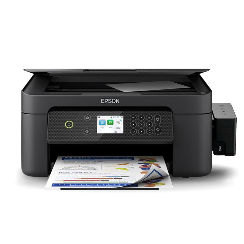 Impresora Epson XP-4205: Multifuncion impresora-copiadora-escaner, Dúplex en impresión, Wifi, USB, Impresión móvil, Pantalla a color, Bandeja posterior hasta 100 paginas, 33 pg/min Monocromo, 15 pg/min Color, nueva, Ecotank dye sin chip