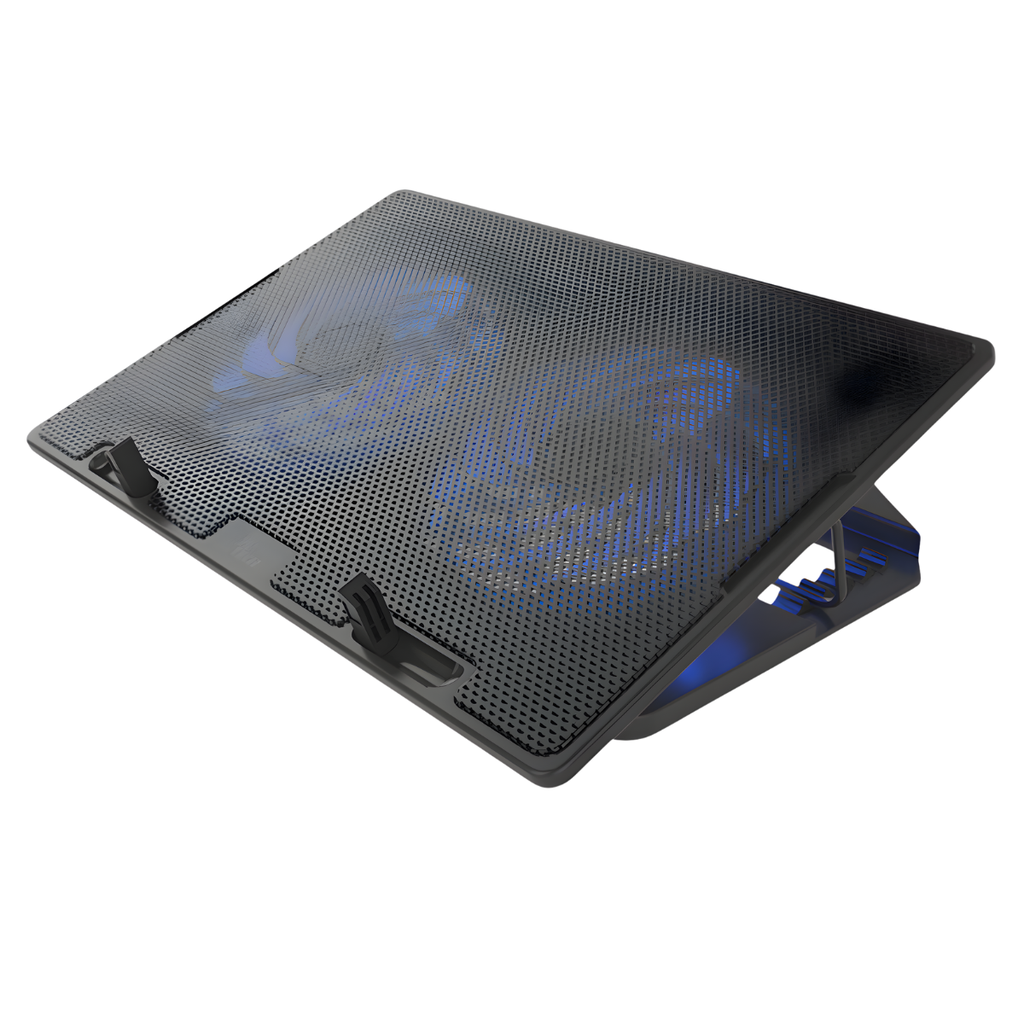 Base Enfriadora Laptop Xtech XTA 155, 2 Ventiladores grandes silenciosos,  reclinacion regulable, Usb, 10 hasta 15.6 pulgadas, Luz led