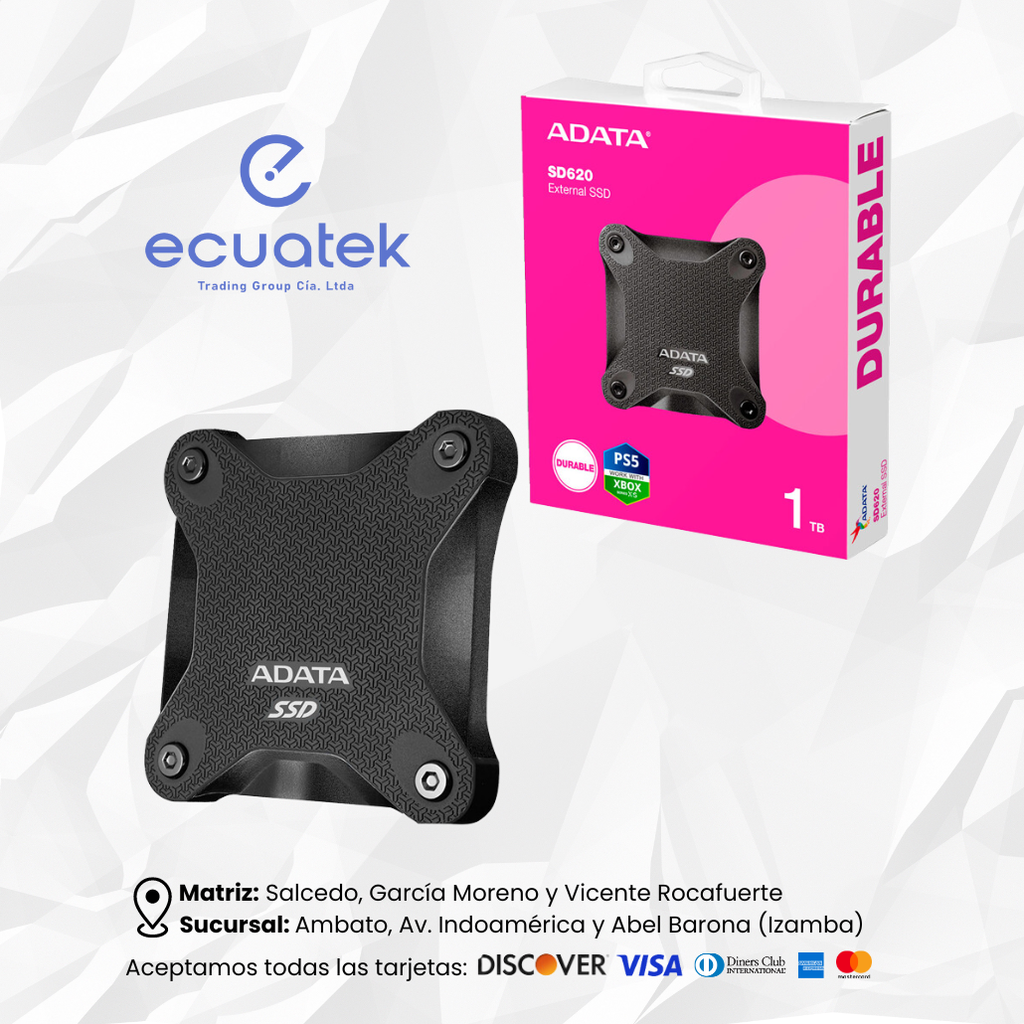DISCO ADATA EXTERNO SSD SOLIDO 512GB ADATA SD620 DURABLE