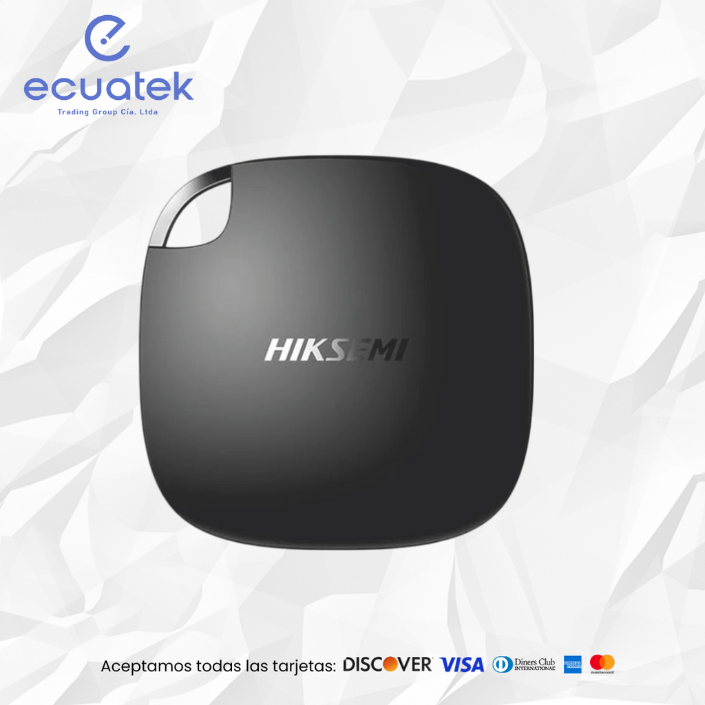 Disco  SSD Externo Hiksemi 1TB ,  Lectura 450MB/S, 400MB/S TYPE-C TO USB 3.1 HS-ESSD-T100I//1024G/BLACK