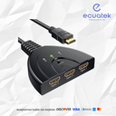 Adaptador HDMI 3 Puertos de entrada. Selector de canal a 1 salida HDMI