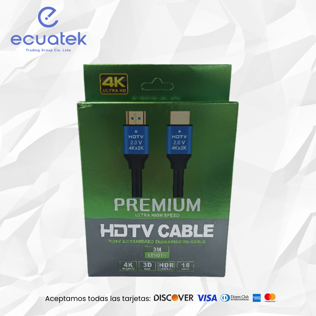 Cable HDMI a HDMI 3M, 4K, Ultra High Speed