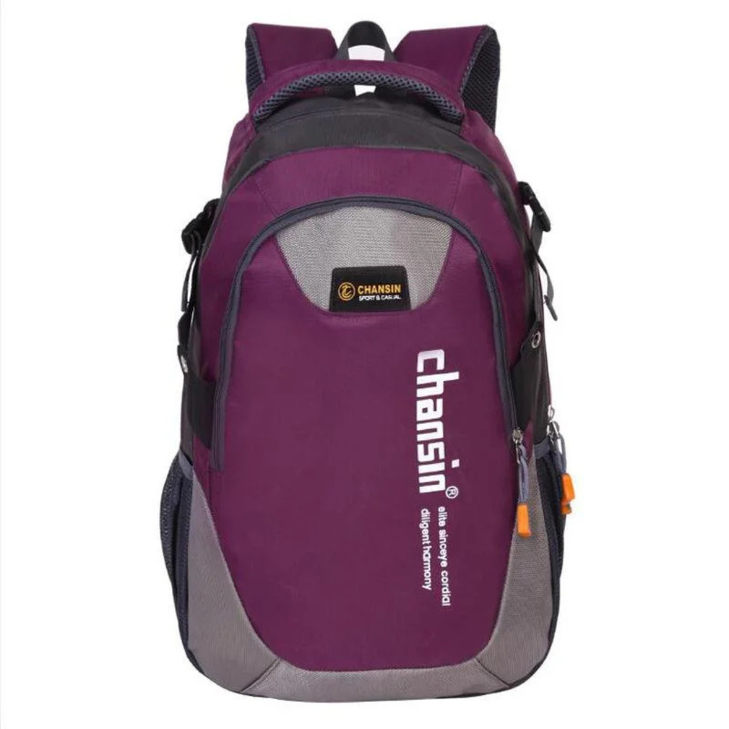 MOCHILA CHANSIN PARA LAPTOP 15.6” VARIOS COMPARTIMENTOS COLOR MORADO