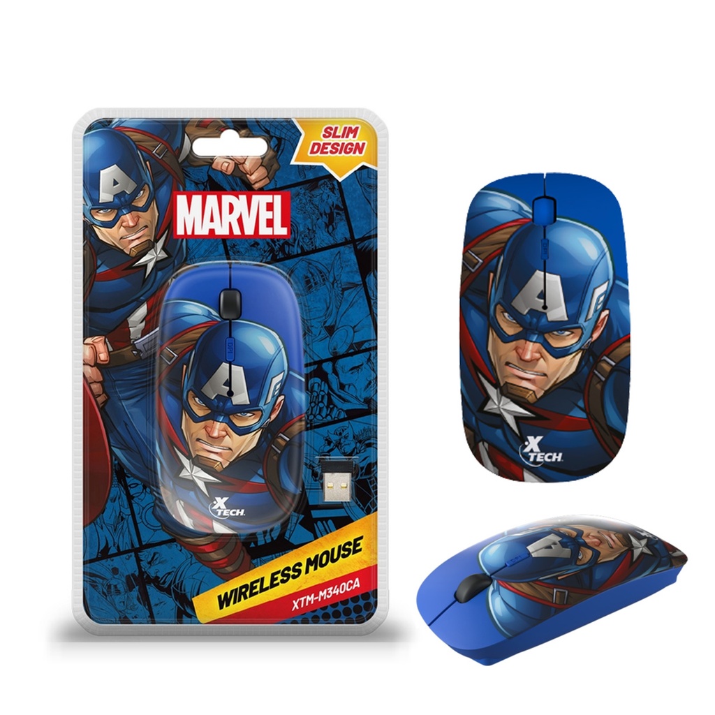 Mouse Xtech Inalámbrico Capitán América USB