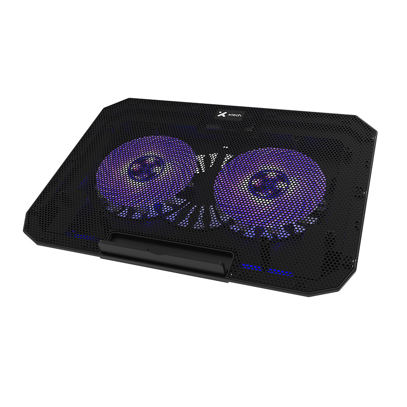 Base Enfriadora Laptop Xtech XTA 156,  Altura regulable, Usb, hasta 15.6 pulgadas, Luz led azul